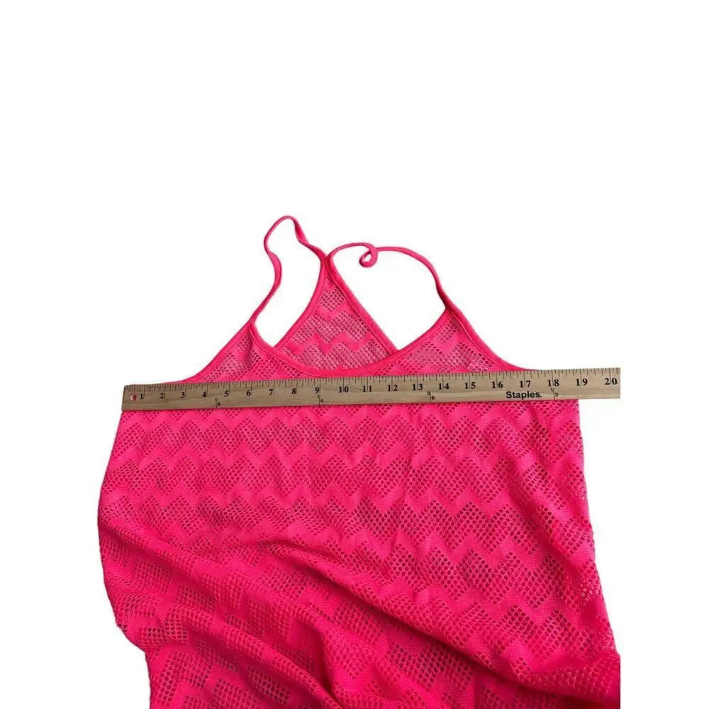 Victoria’s Secret PINK Neon Crochet Swim Cover Up Y2K M